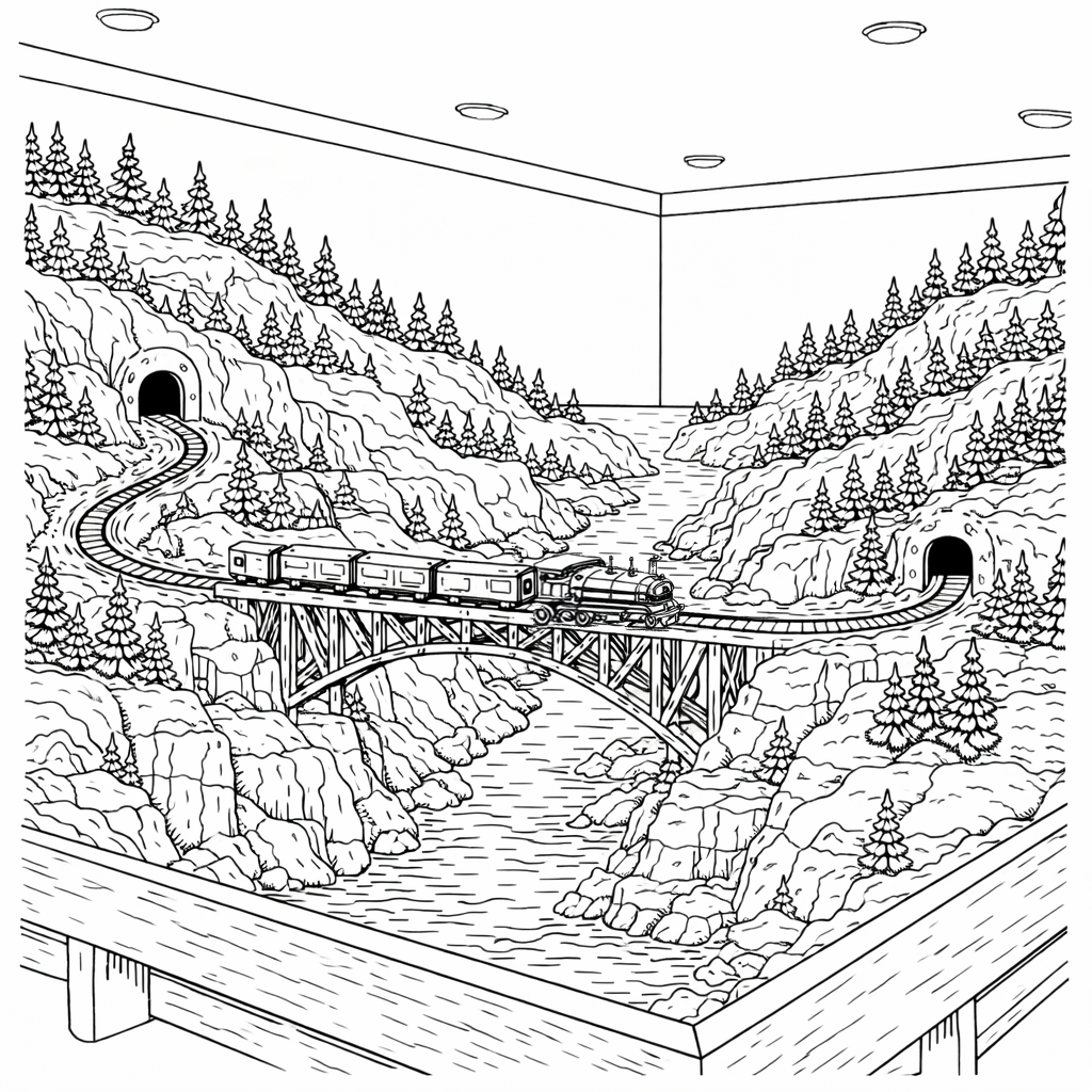 Model Trains & Scenic Layouts: Coloring the Art of Tabletop Railroads