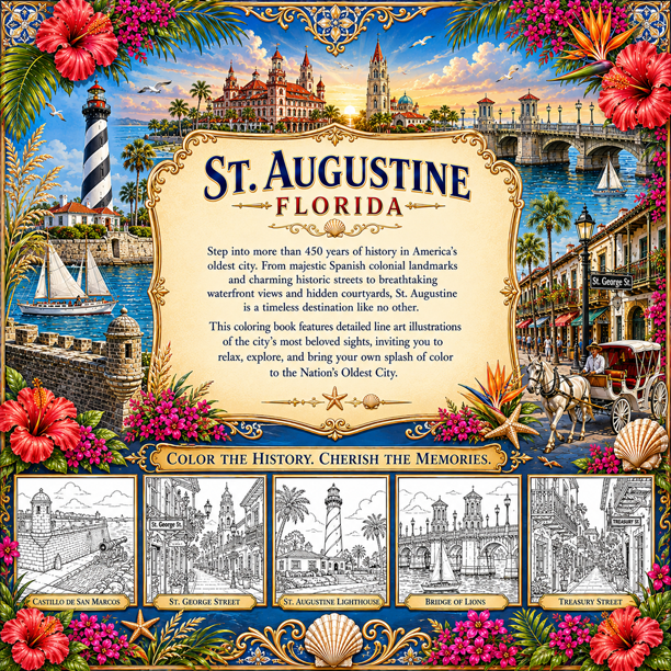 St. Augustine Florida Coloring Book