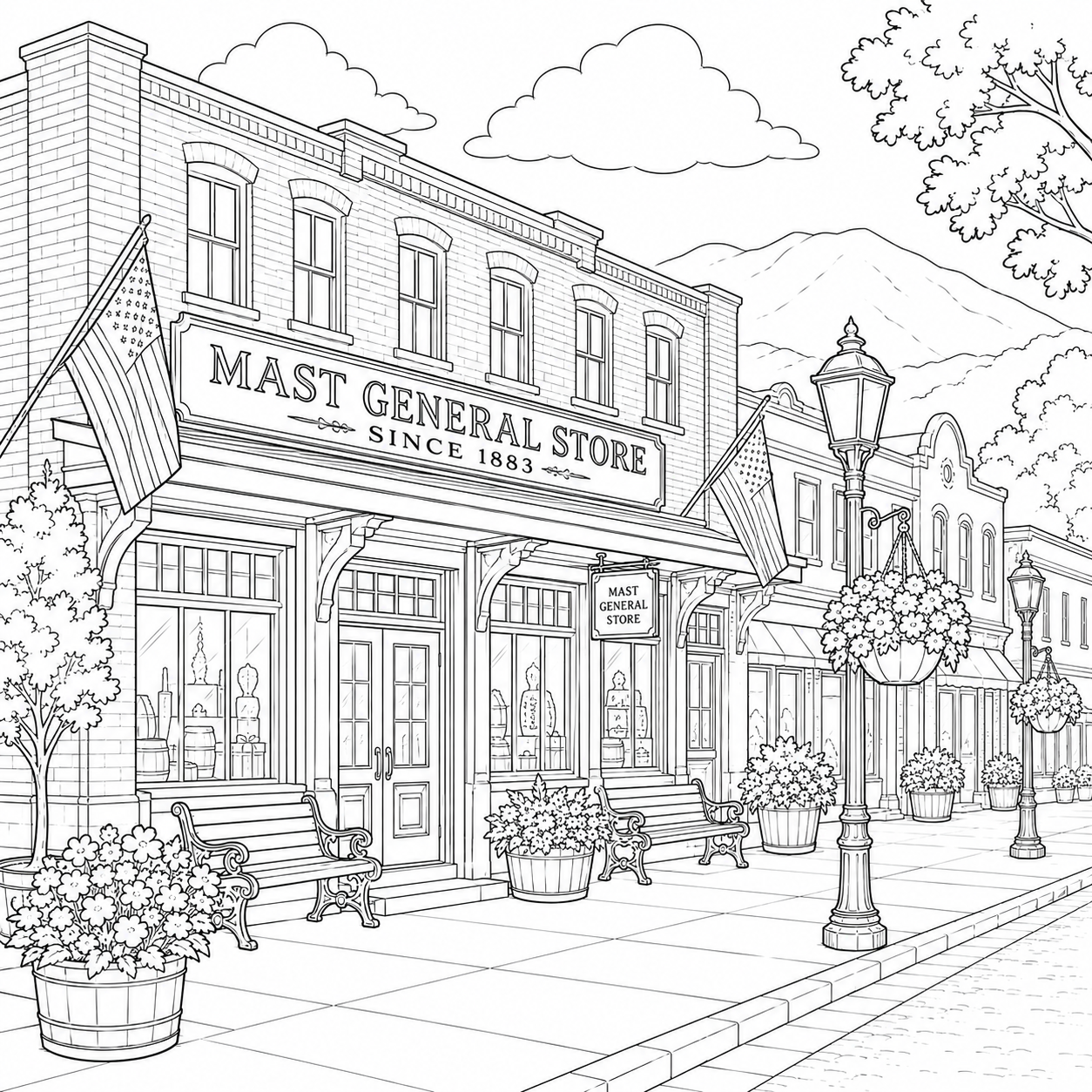 Hendersonville North Carolina Coloring Book