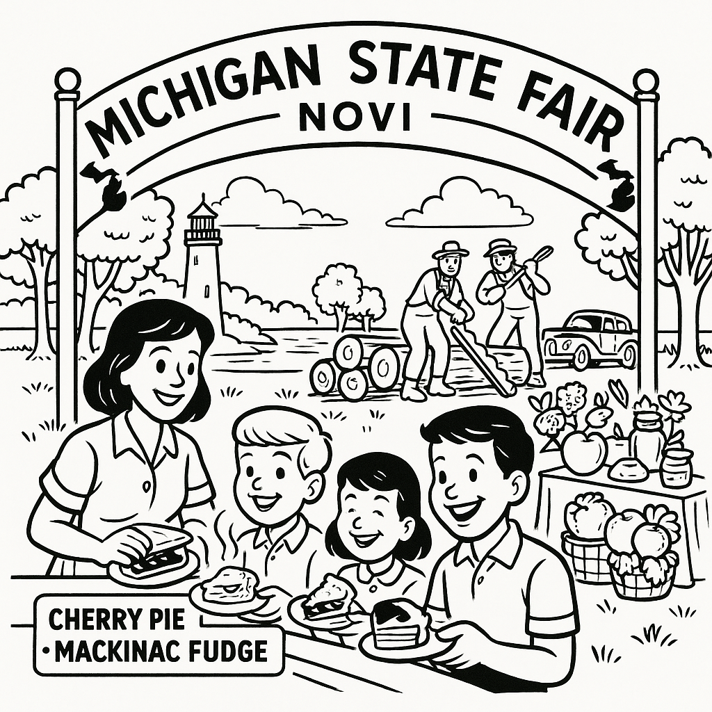 STATE FAIRS COLORING BOOK: 50 States of Classic Fair Fun to Color and Enjoy