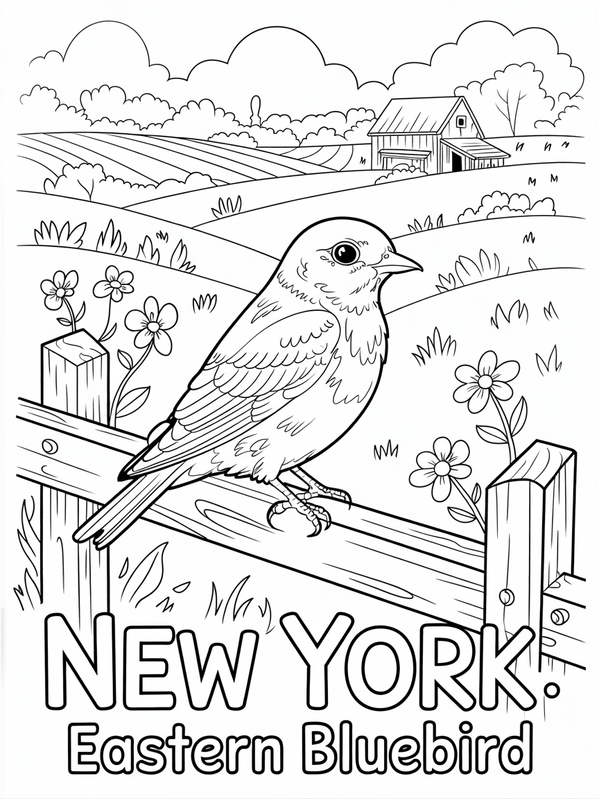 State Birds Coloring Book For Everyone