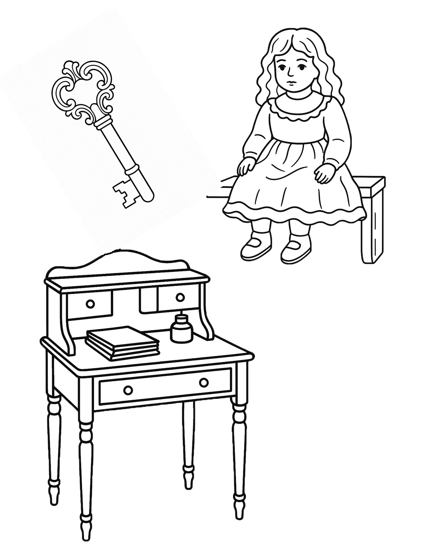Attic Treasures Coloring Book