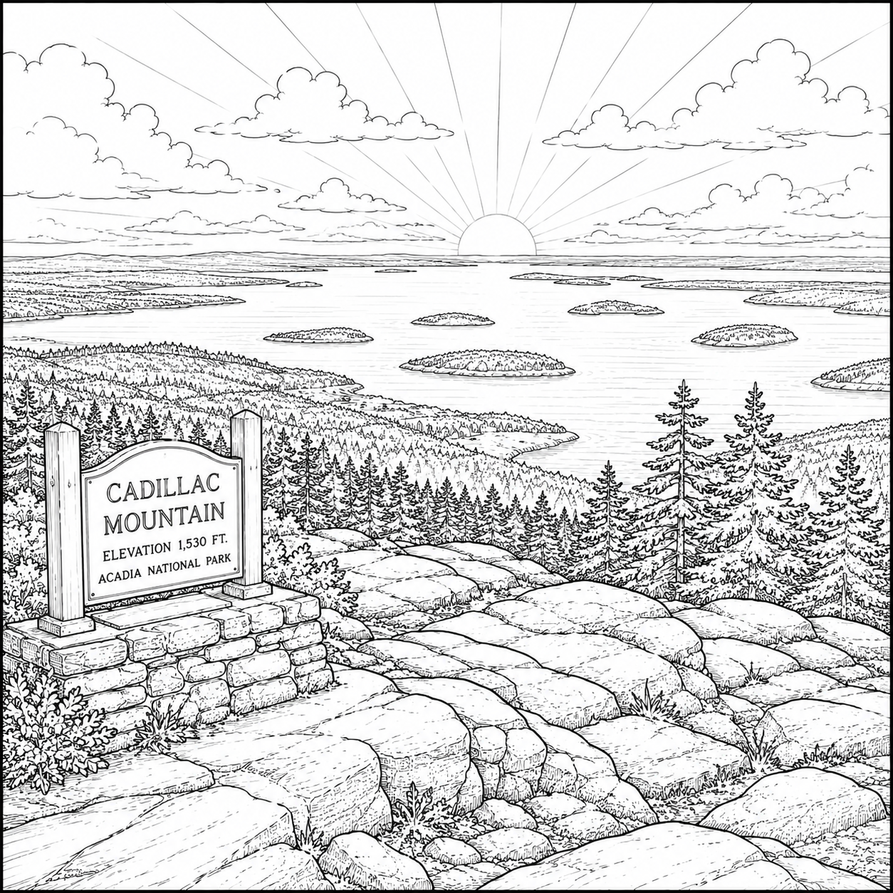 BAR HARBOR MAINE COLORING BOOK