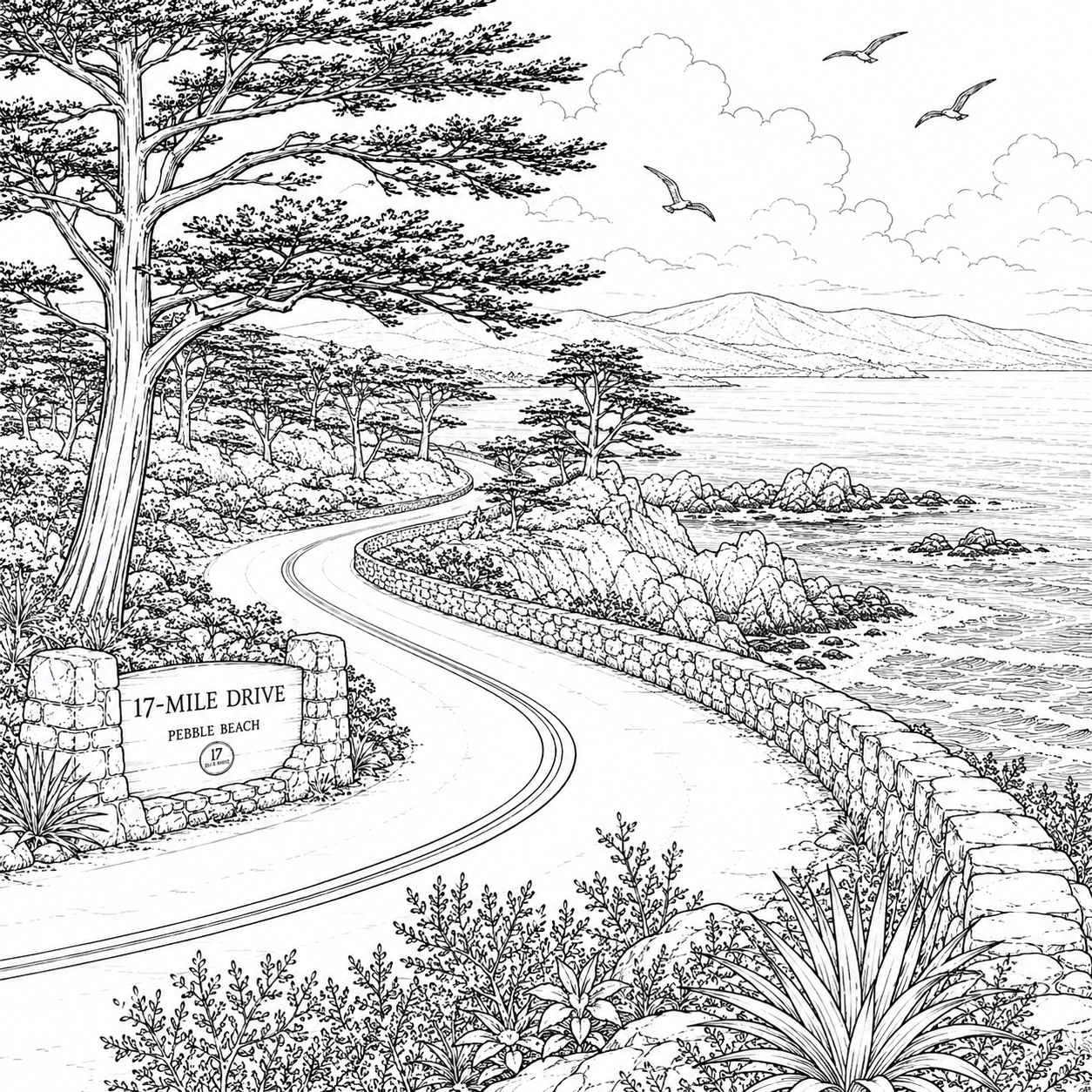Carmel by the Sea Coloring Book