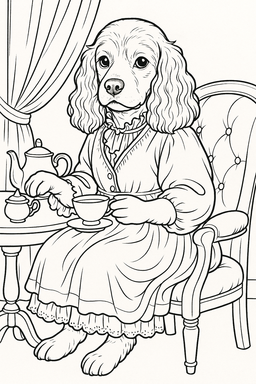 THE VICTORIAN ANIMAL SOCIETY COLORING BOOK: Aristocratic Animals in Elegant Attire