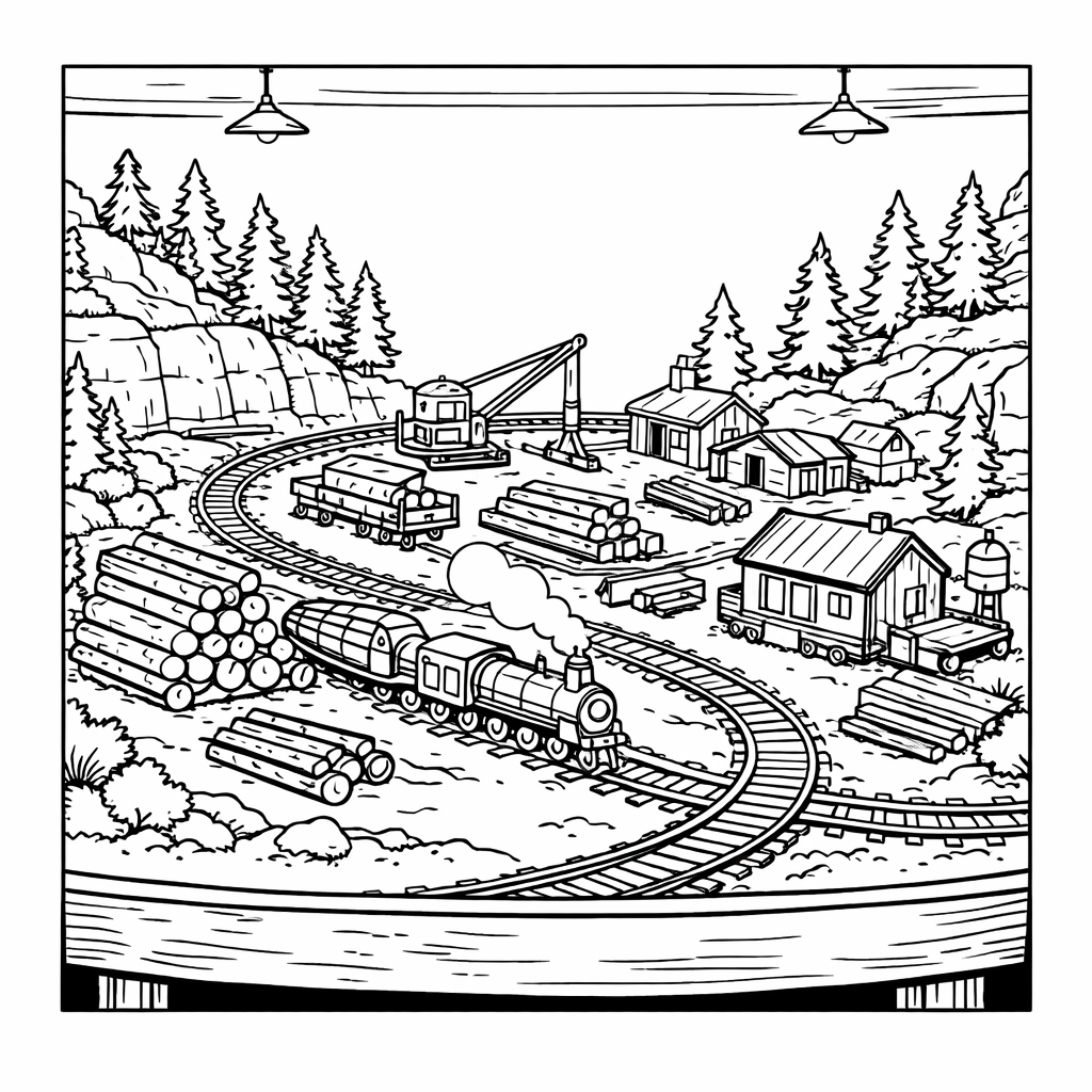 Model Trains & Scenic Layouts: Coloring the Art of Tabletop Railroads