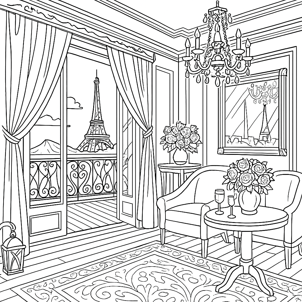 Luxury World Travel Coloring Book
