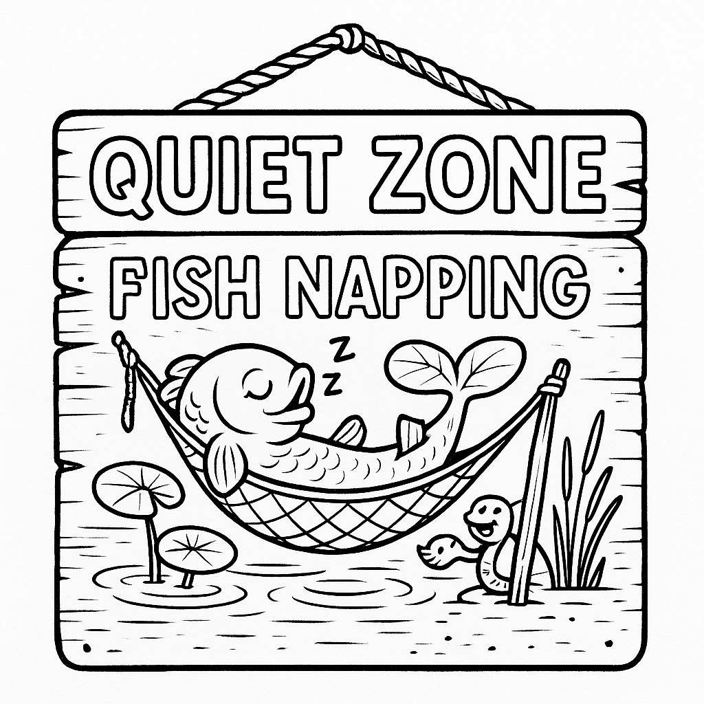 GONE FISHIN': A Whimsical Sign Coloring Book