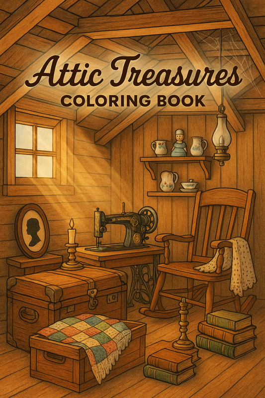 ATTIC TREASURES COLORING BOOK