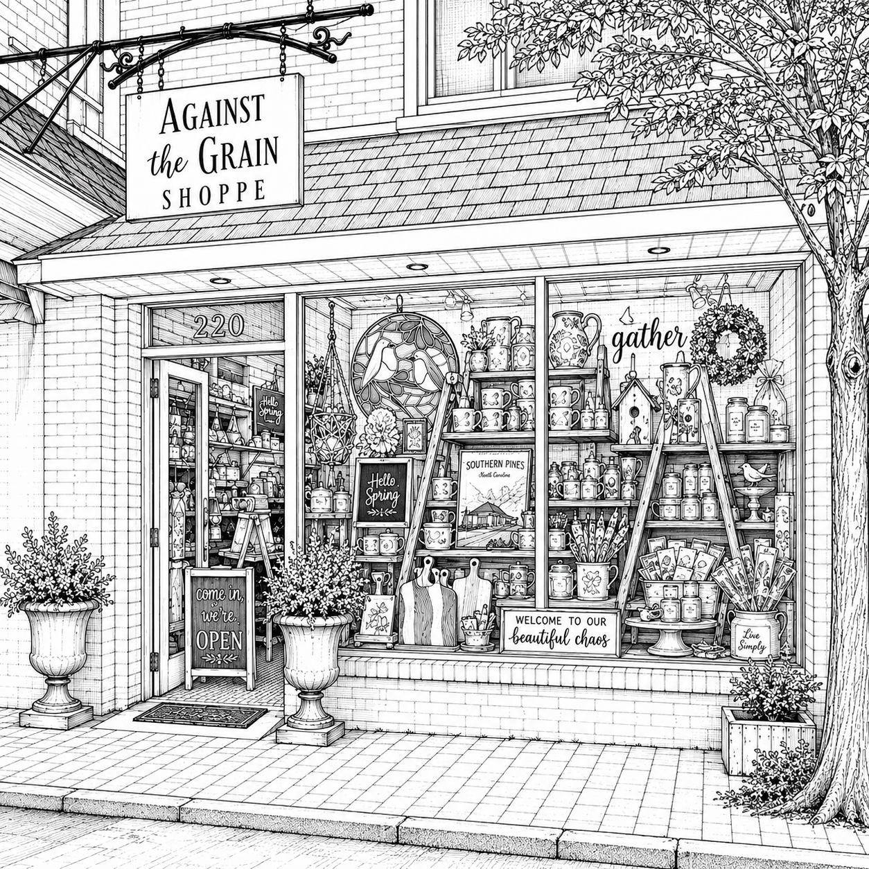 Southern Pines Coloring Book (12 Wholesale Copies)