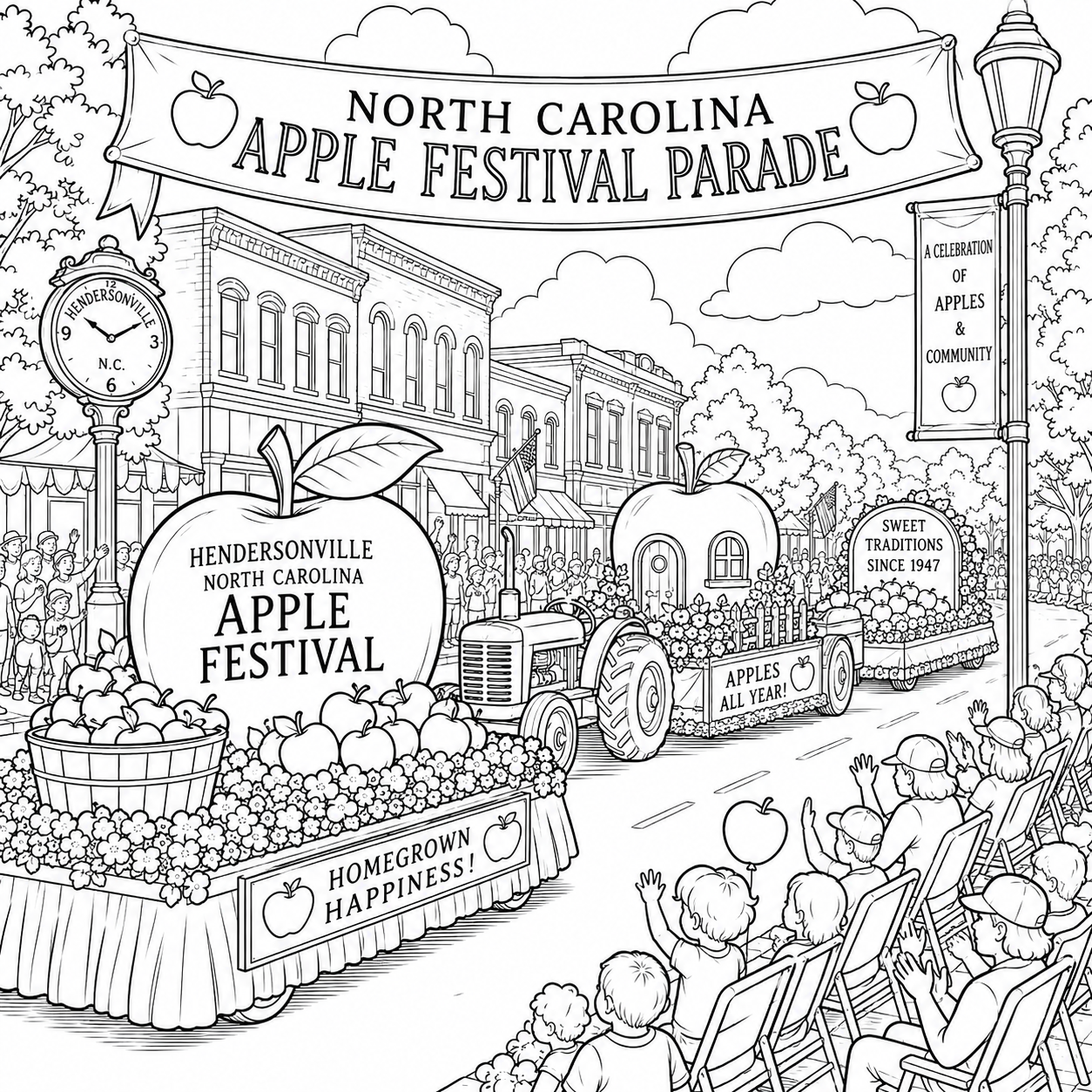 Hendersonville North Carolina Coloring Book