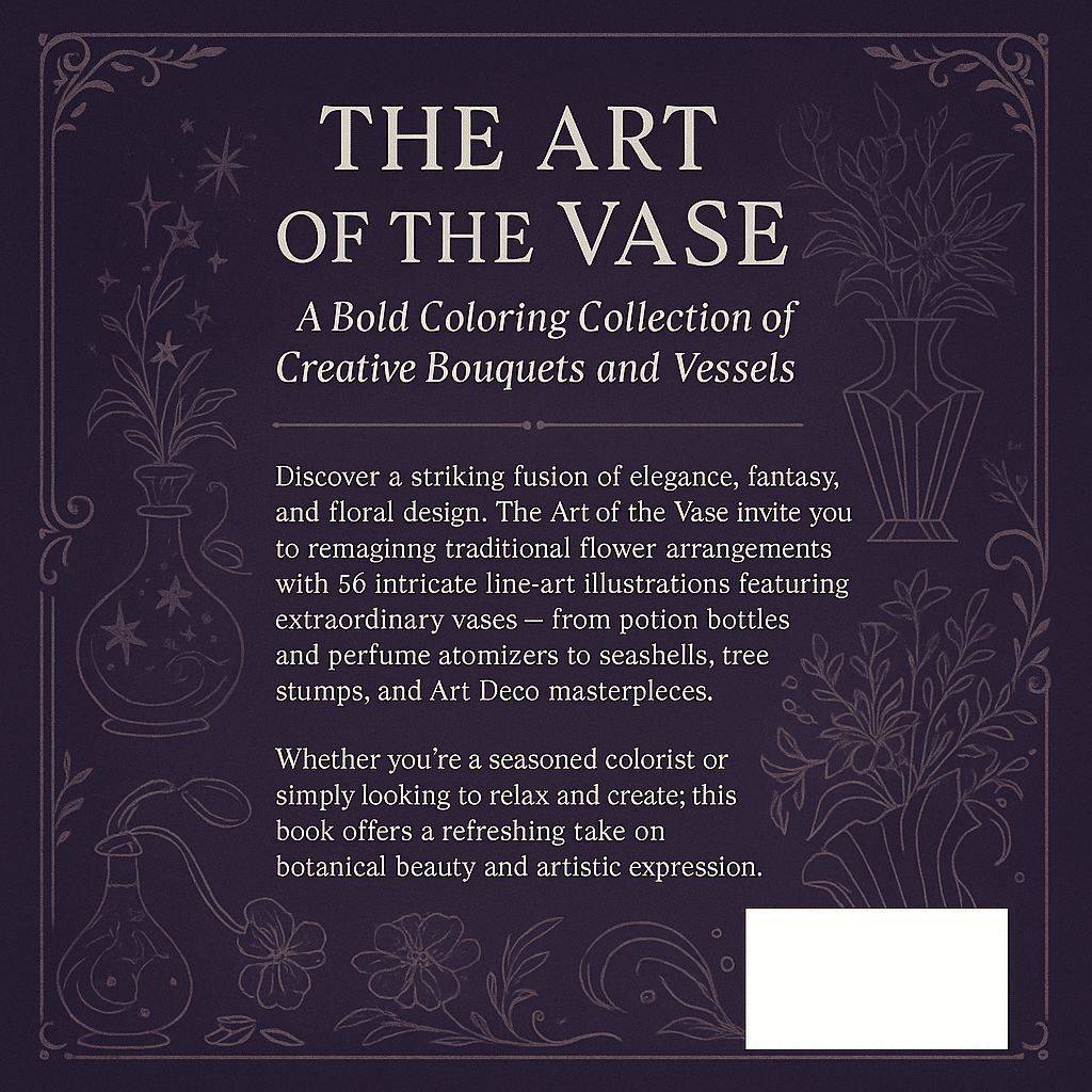 The Art of the Vase: A Bold Coloring Collection of Creative Bouquets and Vessels