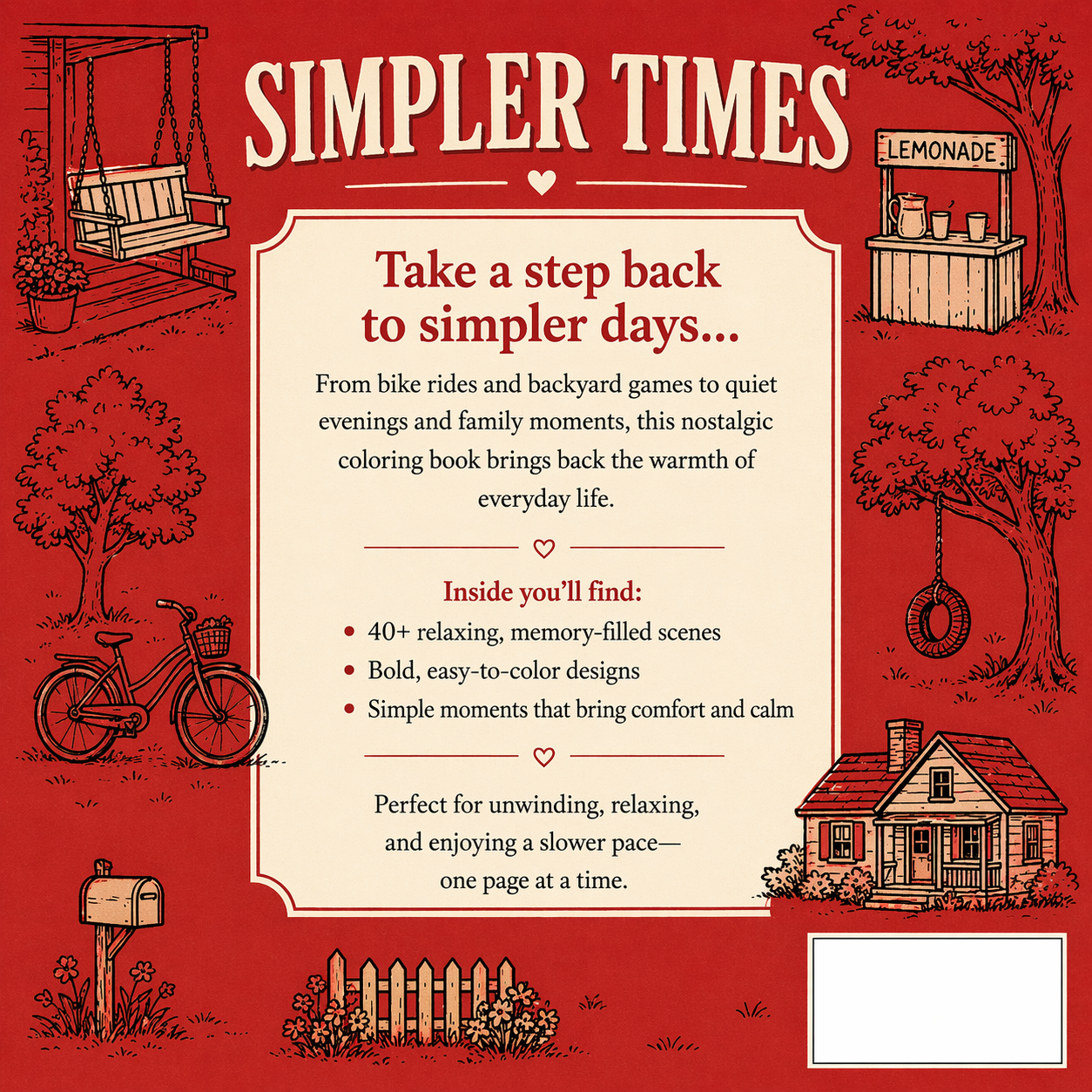 Simpler Times Coloring Book