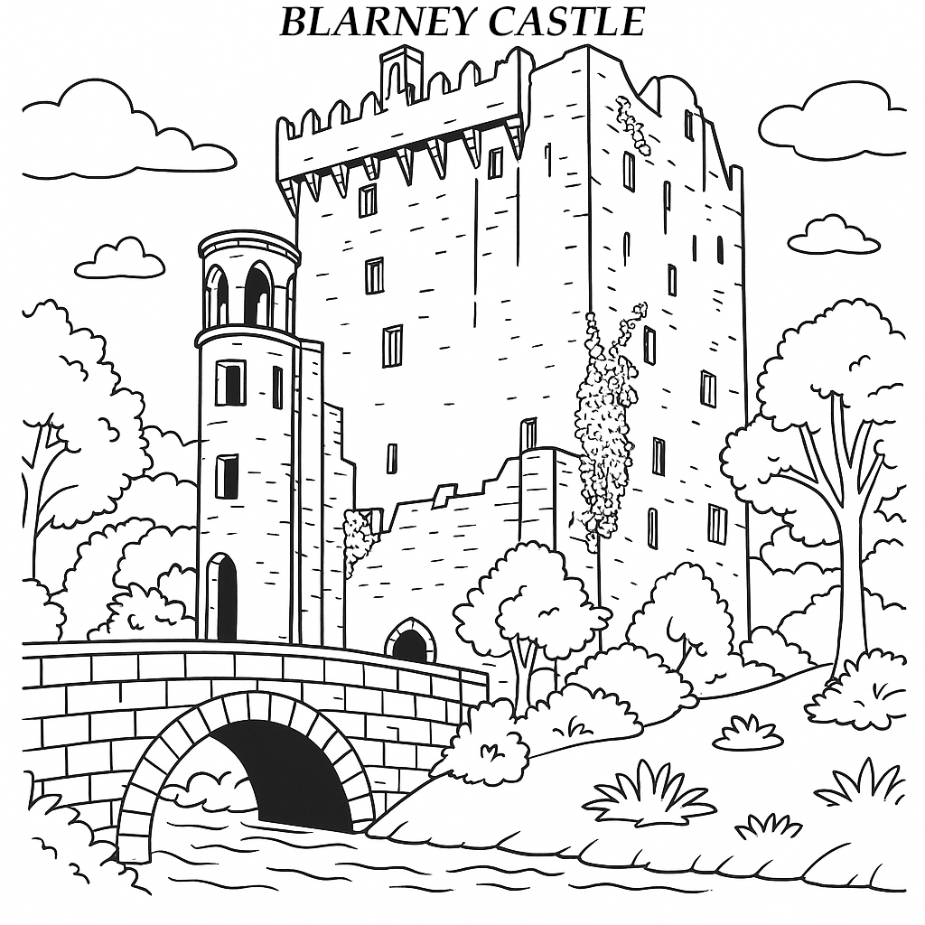 Ireland Where the Green Meets the Sea Coloring Book