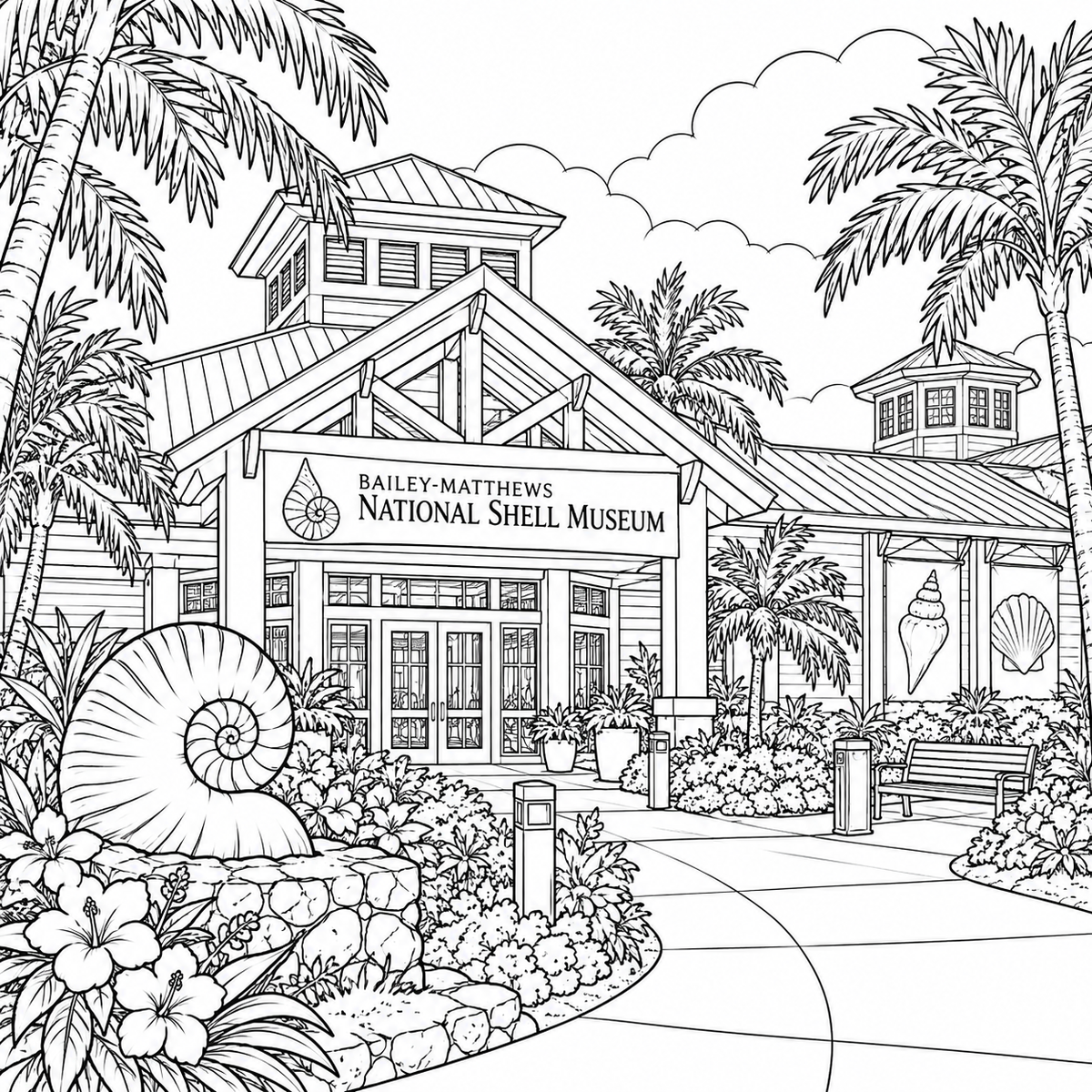 SANIBEL ISLAND, FLORIDA COLORING BOOK