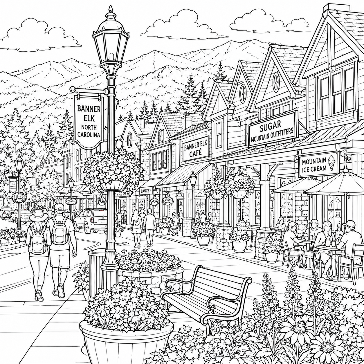 High Country North Carolina Coloring Book