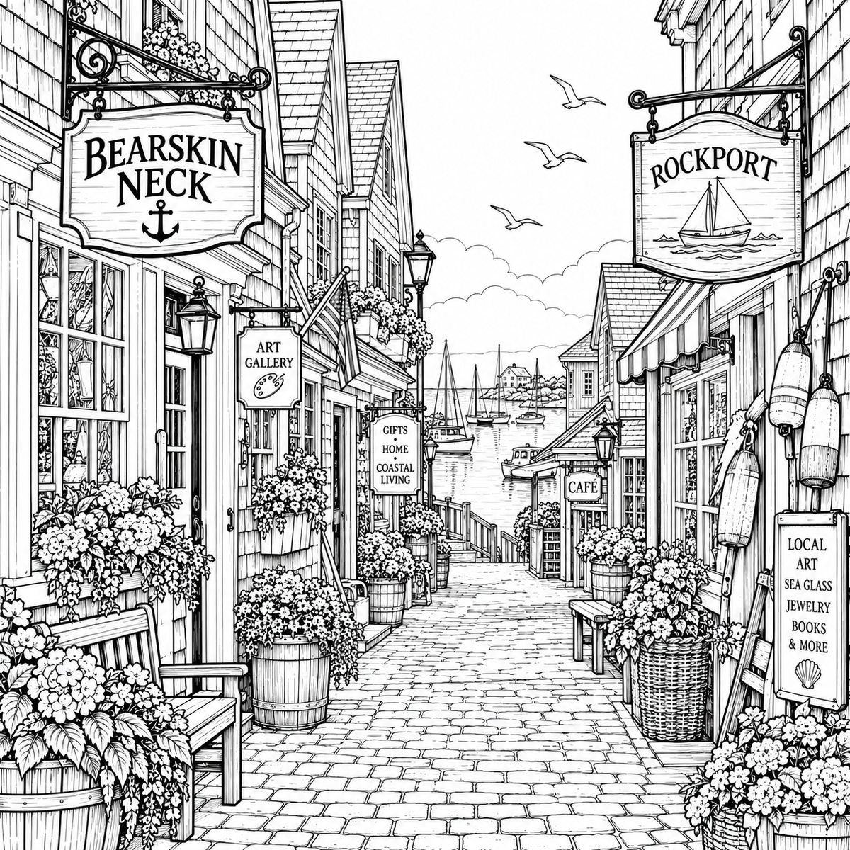 Rockport Massachusetts Coloring Book 6 Wholesale Books