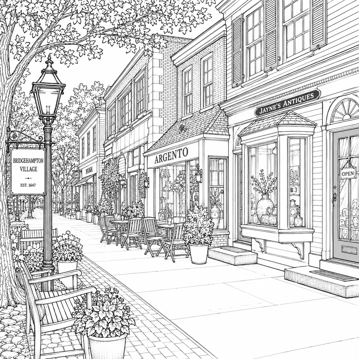 The Hamptons Coloring Book