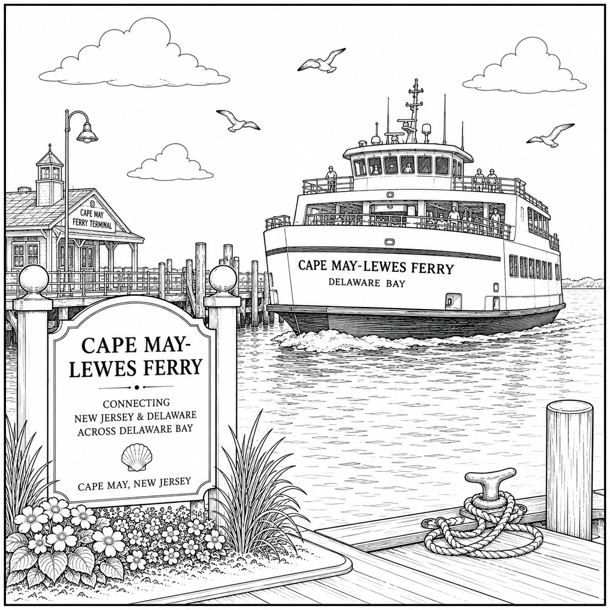 CAPE MAY NEW JERSEY COLORING BOOK