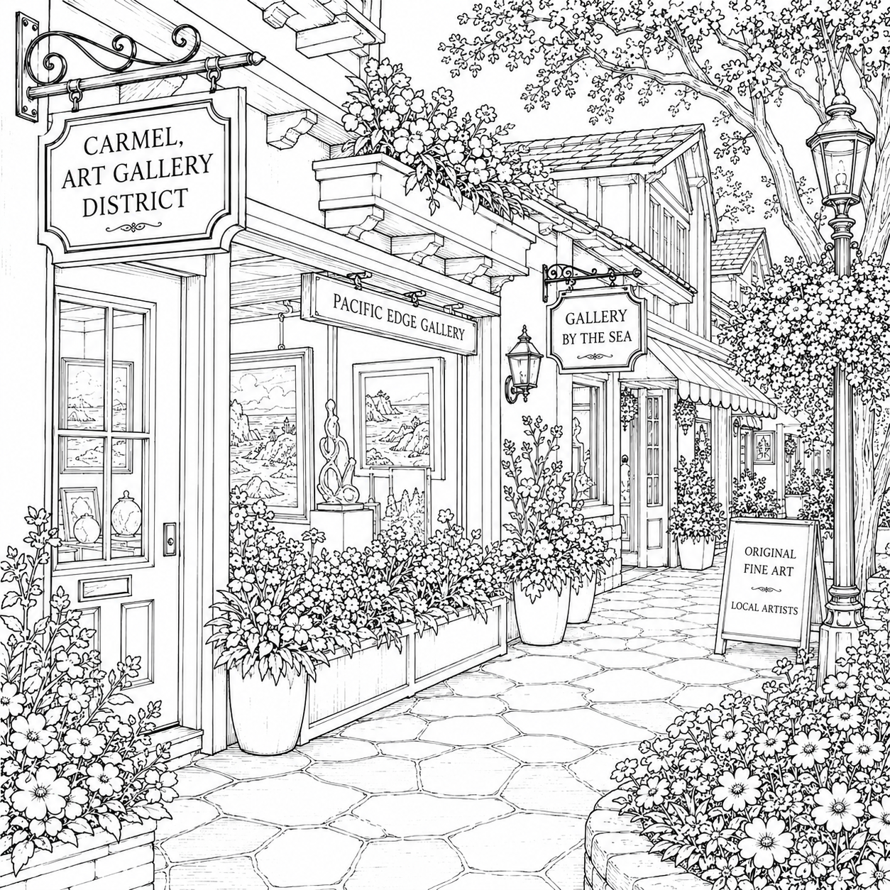 Carmel by the Sea Coloring Book