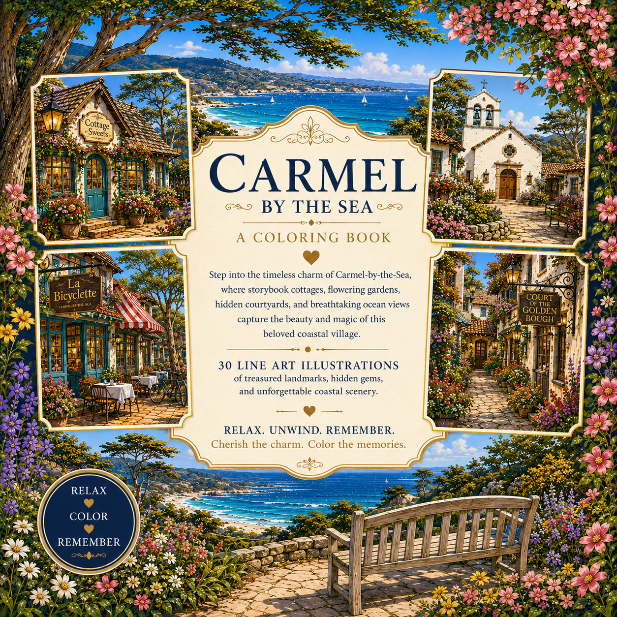 Carmel by the Sea Coloring Book