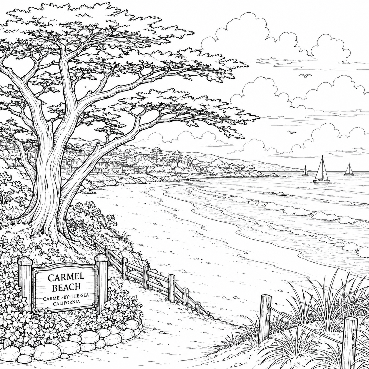 Carmel by the Sea Coloring Book