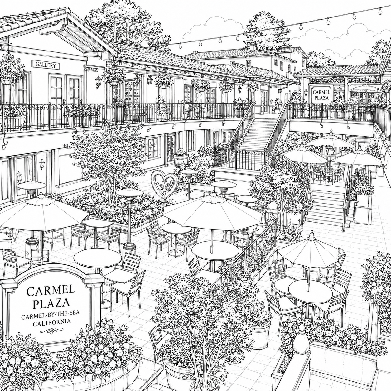 Carmel by the Sea Coloring Book