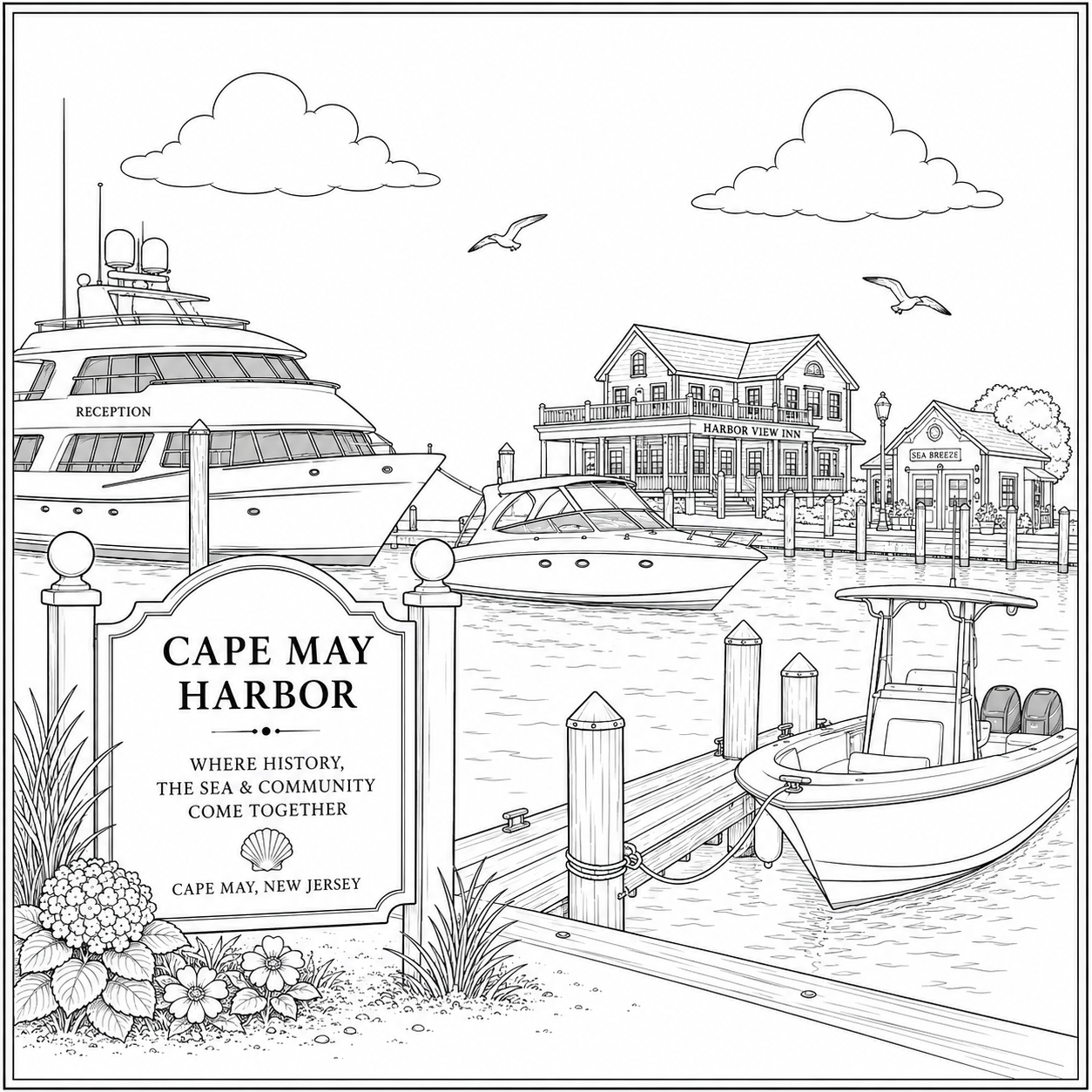 CAPE MAY NEW JERSEY COLORING BOOK