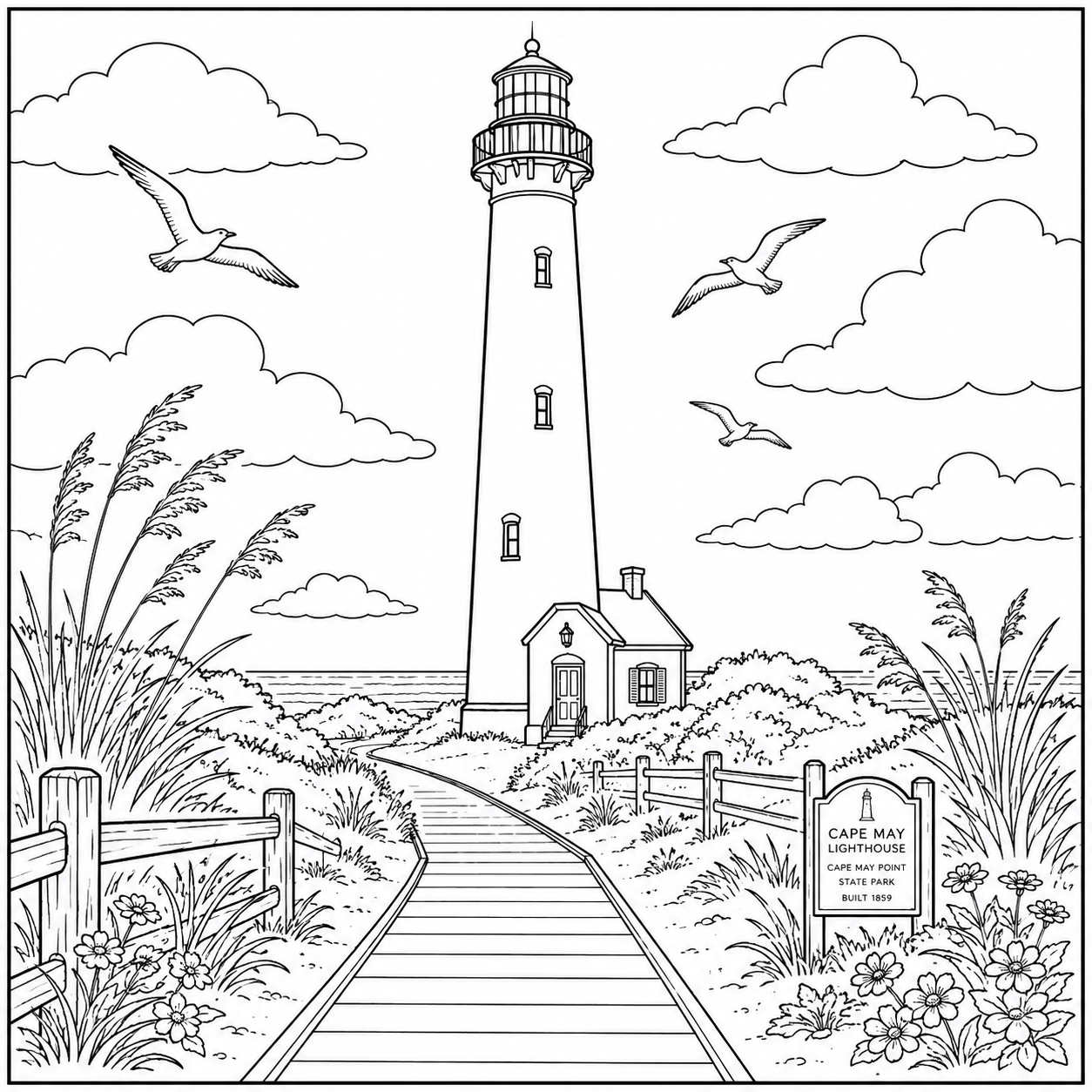 CAPE MAY NEW JERSEY COLORING BOOK