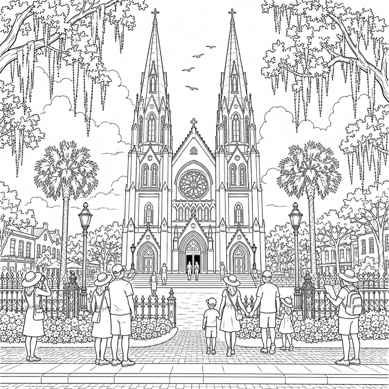 Savannah Georgia Coloring Book