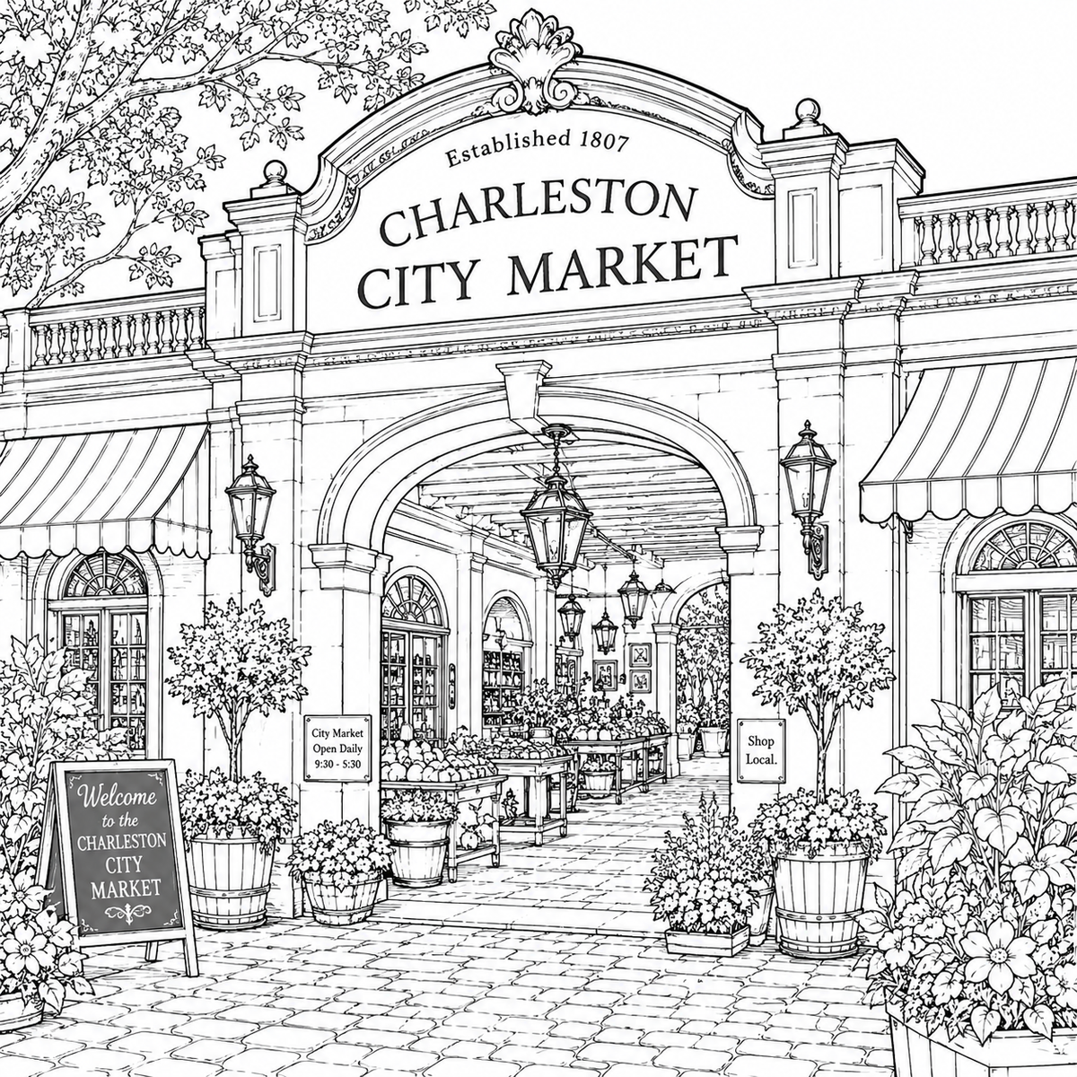 Charleston South Carolina Coloring Book