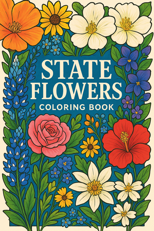 STATE FLOWERS COLORING BOOK