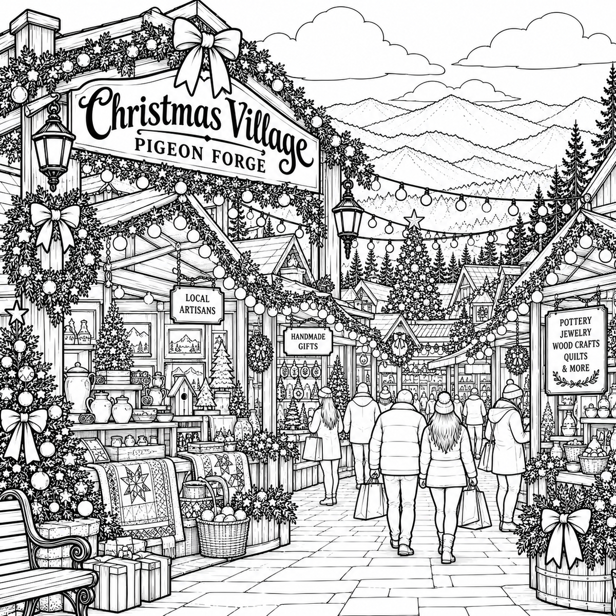 PIDGEON FORGE, TENNESSEE COLORING BOOK - WHOLESALE 12 COPIES
