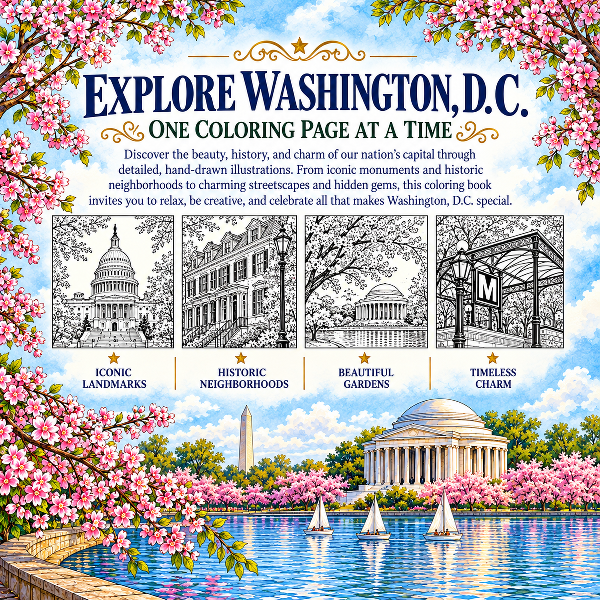 Washington DC Coloring Book