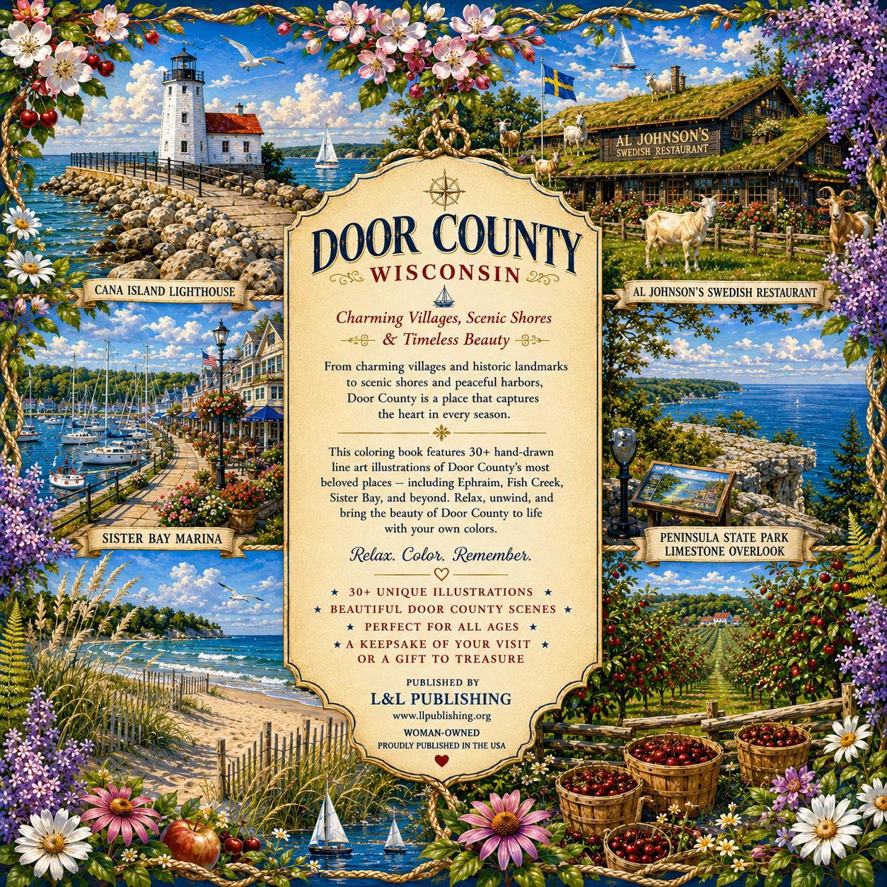 Door County Wisconsin Coloring Book