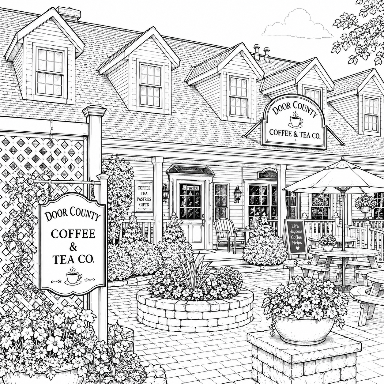 Door County Wisconsin Coloring Book