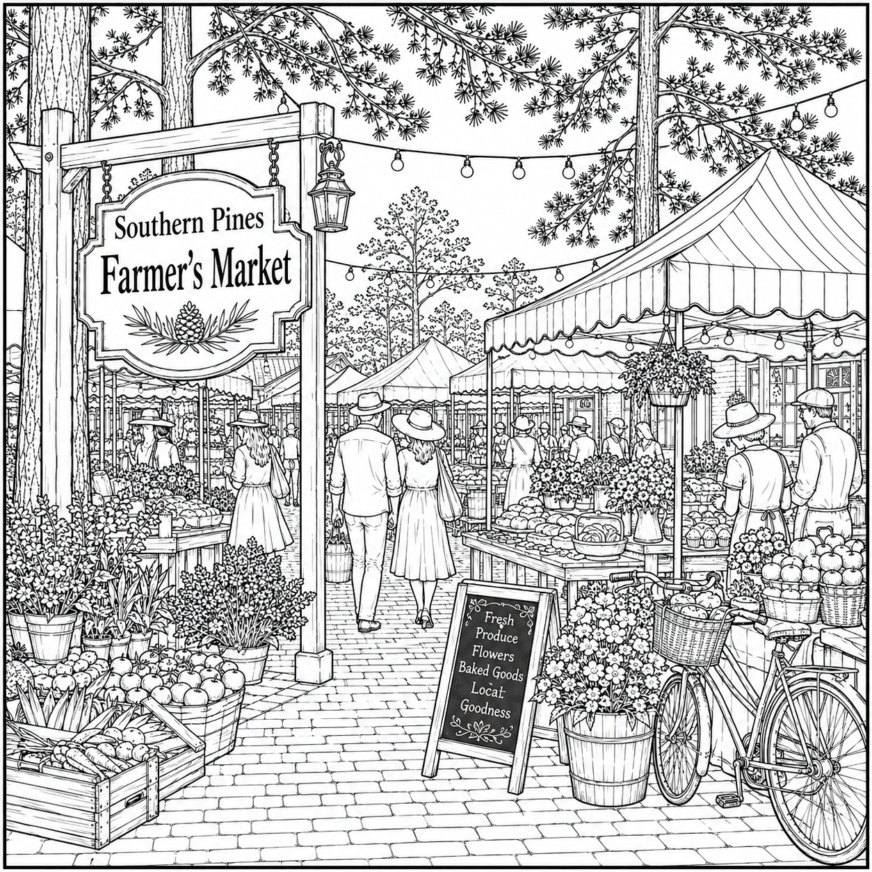 Southern Pines Coloring Book (12 Wholesale Copies)