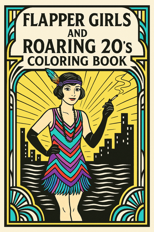 FLAPPER GIRLS AND THE ROARING 20'S COLORING BOOK