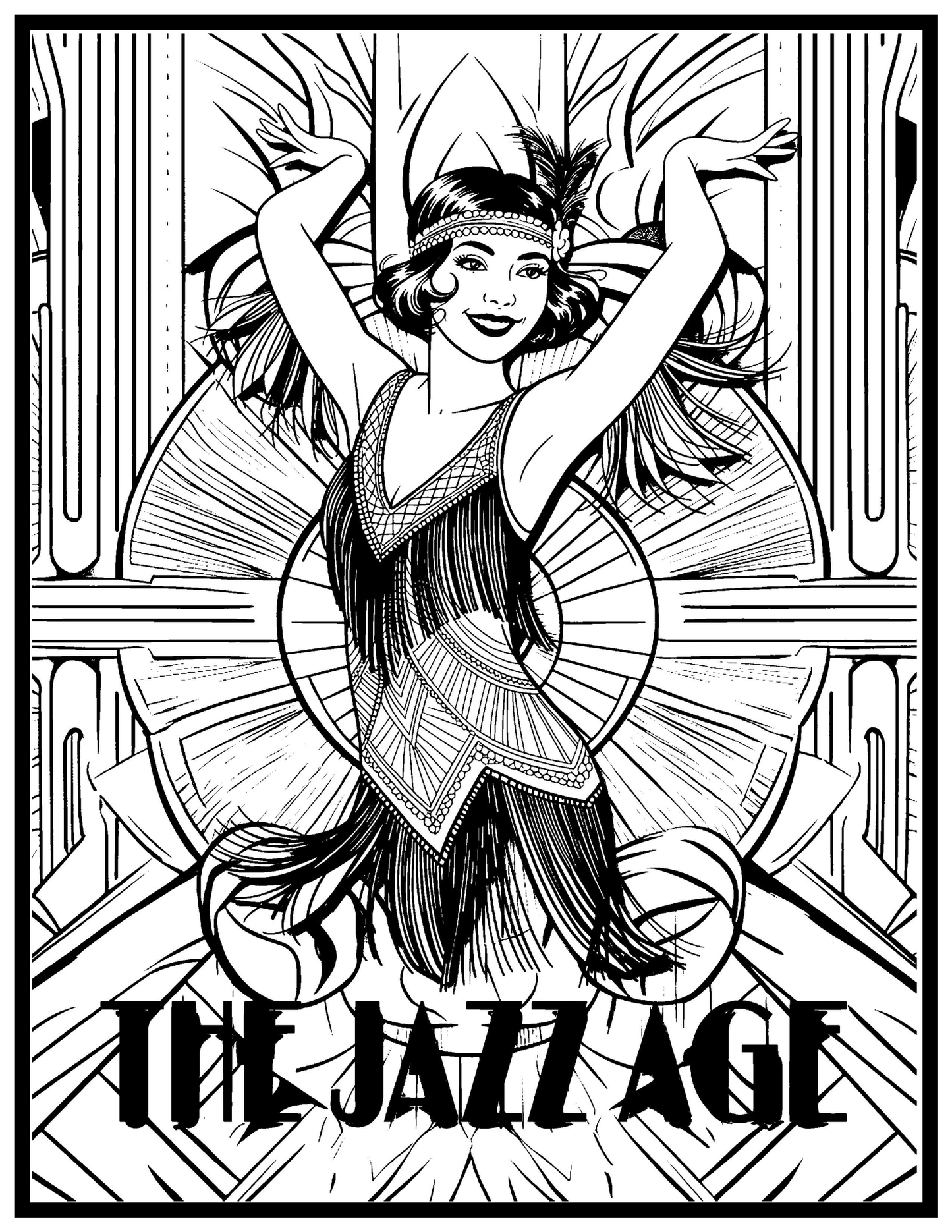 FLAPPER GIRLS AND THE ROARING 20'S COLORING BOOK