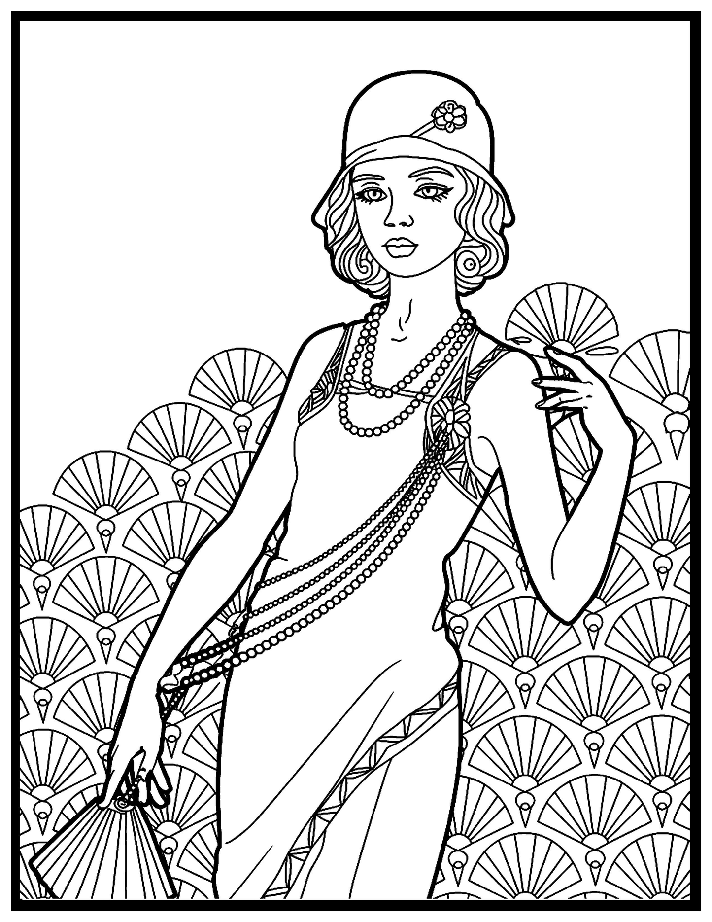 FLAPPER GIRLS AND THE ROARING 20'S COLORING BOOK