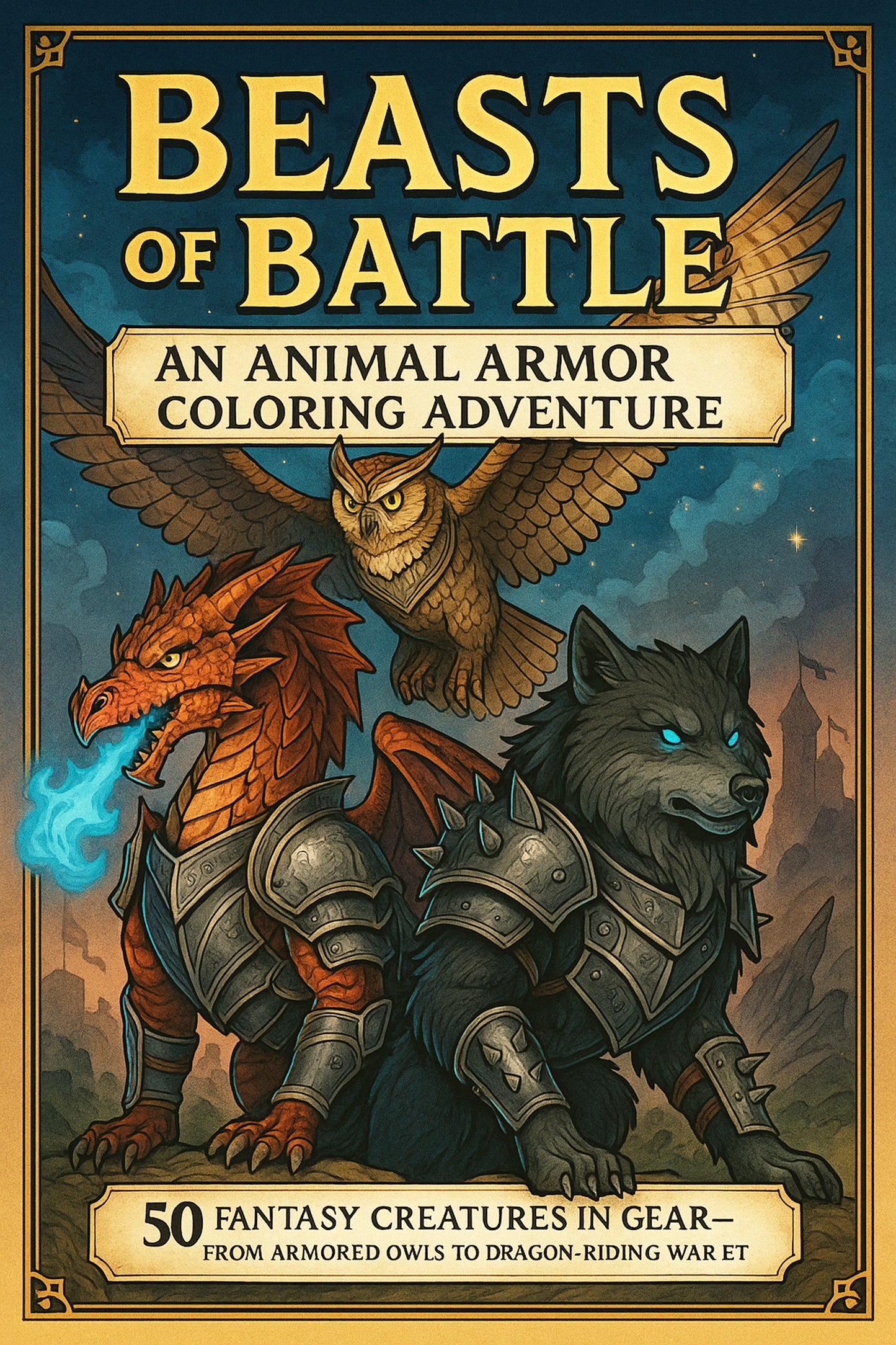 BEASTS OF BATTLE: An Animal Armor Coloring Adventure