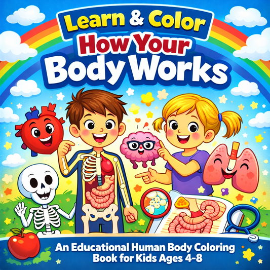 Learn and Color How Your Body Works: An Educational Human Body Coloring Book for Kids Ages 4–8
