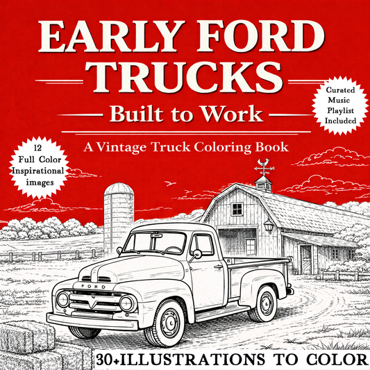 Early Ford Trucks: Built to Work, A Vintage Truck Coloring Book