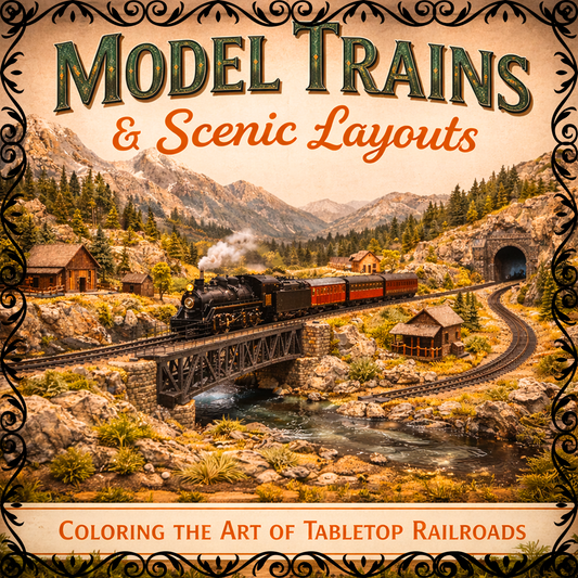 Model Trains & Scenic Layouts: Coloring the Art of Tabletop Railroads
