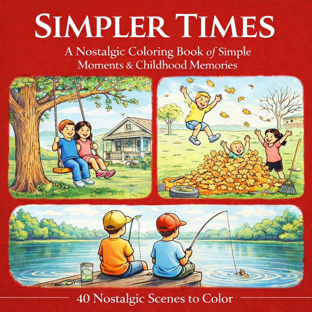 Simpler Times Coloring Book