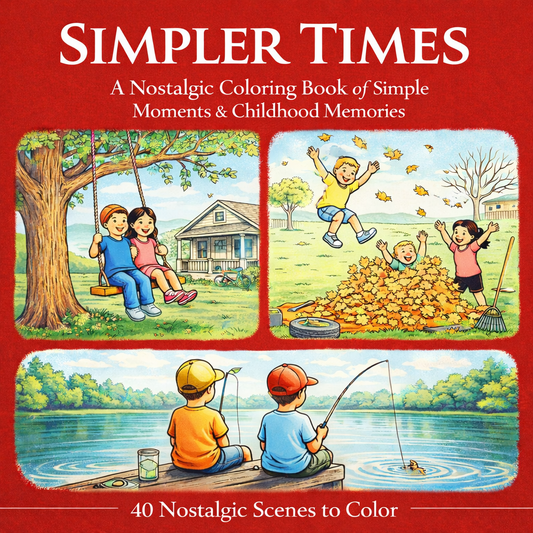 Simpler Times Coloring Book