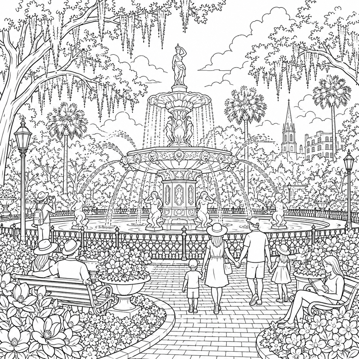 Savannah Georgia Coloring Book