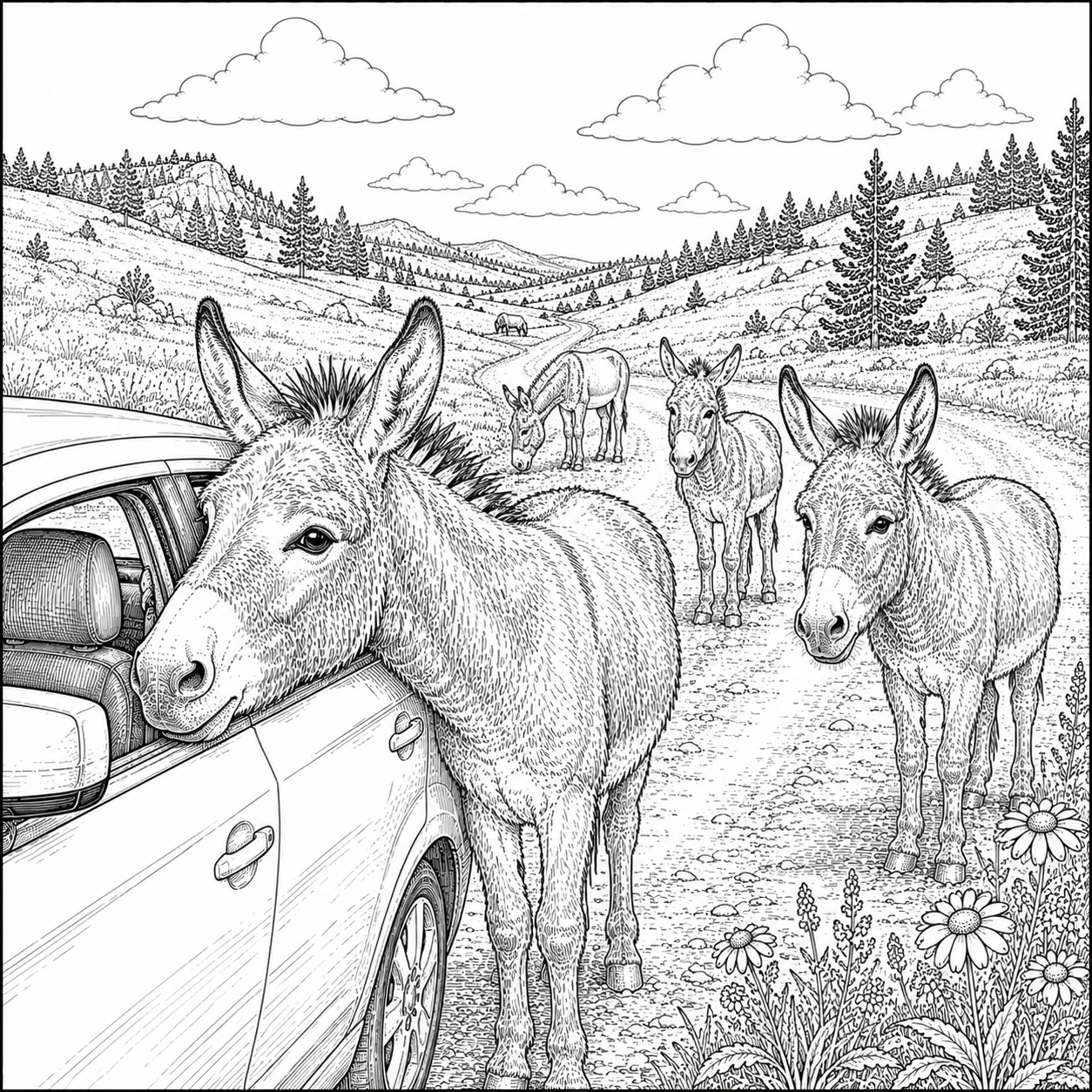 Black Hills of South Dakota Coloring Book