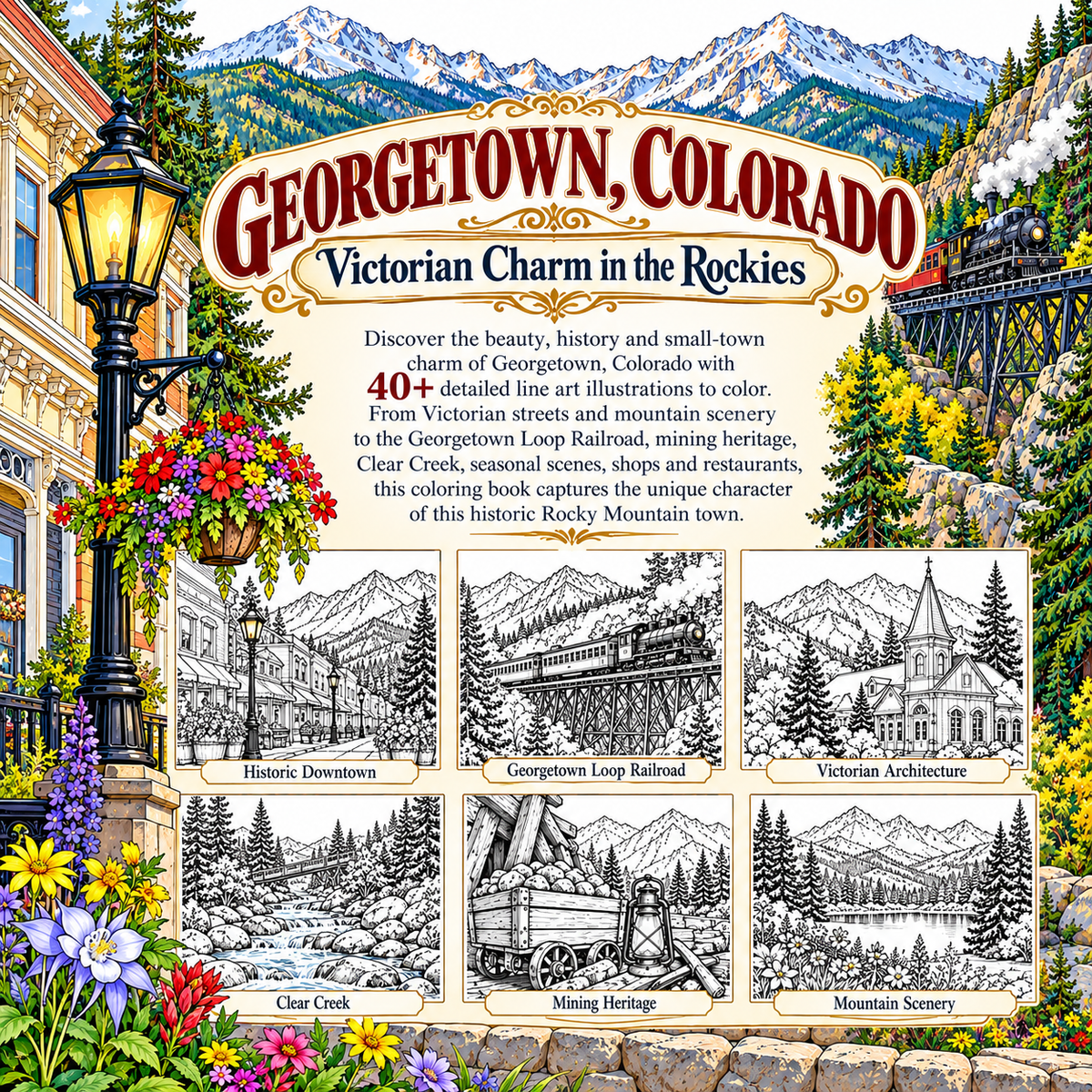 GEORGETOWN, COLORADO COLORING BOOK