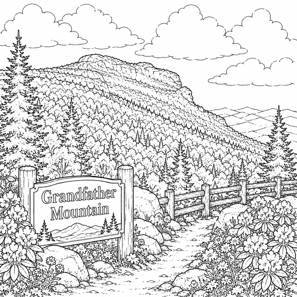 High Country North Carolina Coloring Book